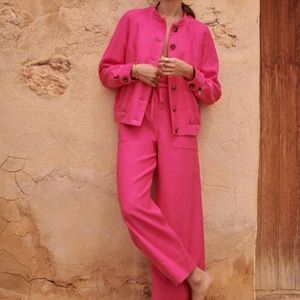 Sezane Jacques Trousers in bright pink NWOT